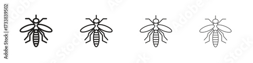Mosquito icon collection. Line vector sign, symbol for web and mobile