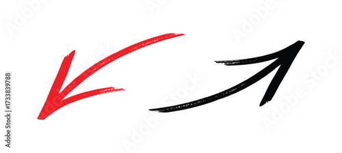 arrow marker isolated PNG mark hand-drawn, Marked arrow isolated on background.