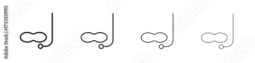 Mask snorkel icon collection. Line vector sign, symbol for web and mobile