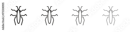 Locust icon collection. Line vector sign, symbol for web and mobile