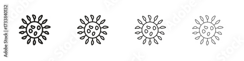 Bacteria icon collection. Line vector sign, symbol for web and mobile