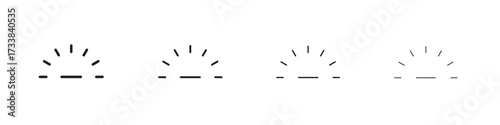 Keyboard brightness icon collection. Line vector sign, symbol for web and mobile