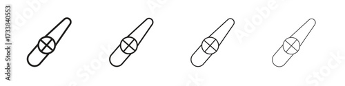 Kazoo icon collection. Line vector sign, symbol for web and mobile