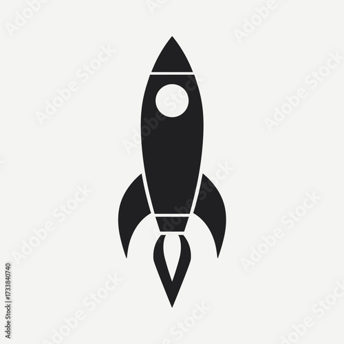 Isolated rocket on white background, showing propulsion, is visually appealing. Isolated rocket design emphasizes its streamlined body and powerful engine.