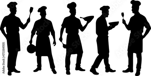 
Title
Chef Team Silhouettes with Cooking Tools

