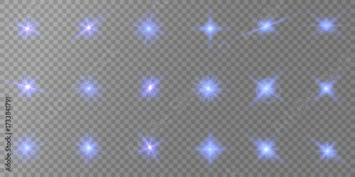 Lens Flare, light glow effect. sun or realistic shining star with backlight effect.
bokeh glitter and sparkles or sparkles on transparent background.
