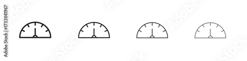 Gauge icon collection. Line vector sign, symbol for web and mobile