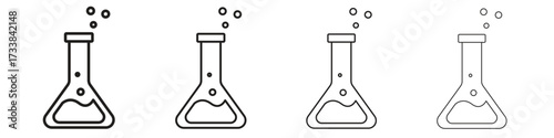 Flask icon collection. Line vector sign, symbol for web and mobile