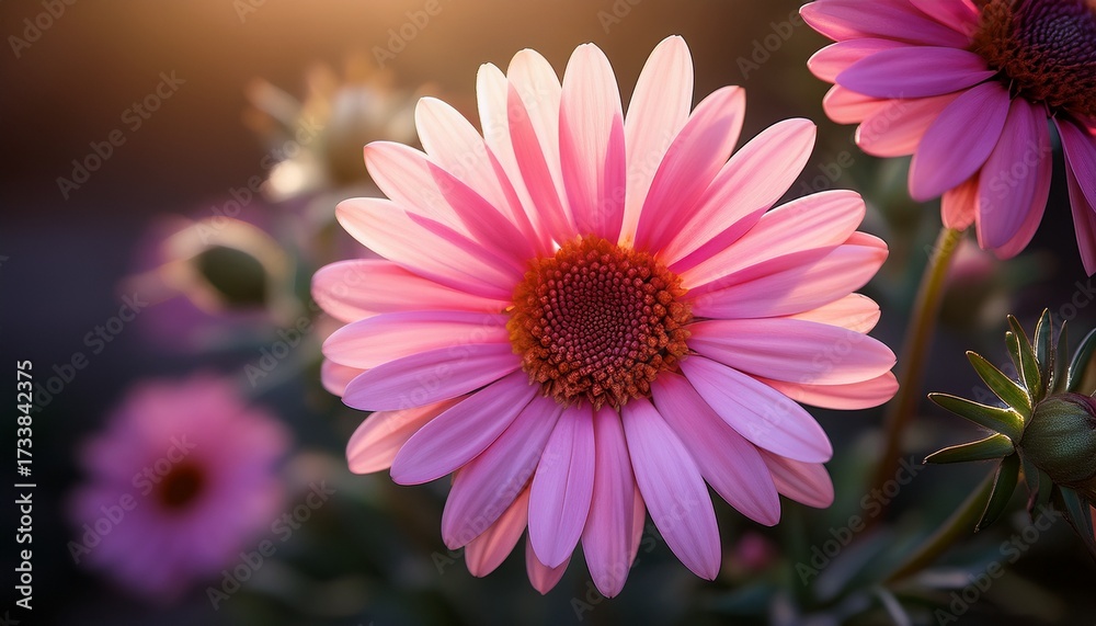 Obraz premium A Blooming Vibrant Pink Flower Can Be Found In The Natural Environment