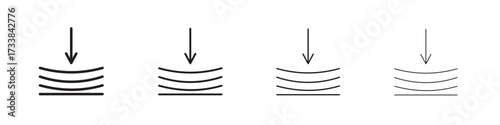 Elastic icon collection. Line vector sign, symbol for web and mobile
