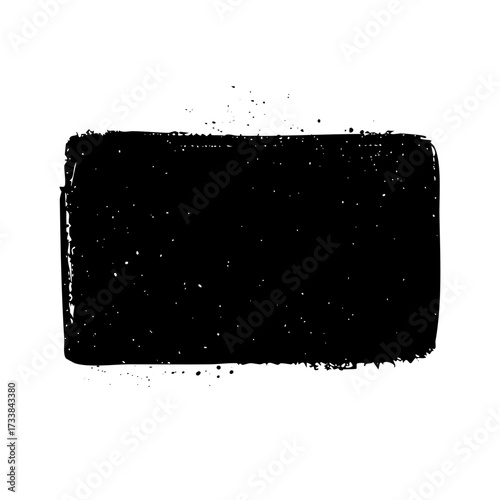 A lightly brushed black rectangle with uneven width and distress, good as a background accent