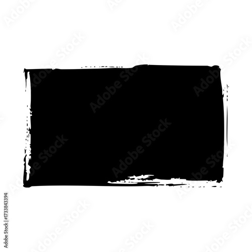 A horizontal rectangle rendered with a dry brush effect, perfect for strong graphic layouts