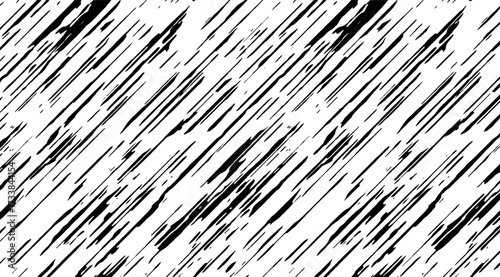 Monochromatic abstract art features black diagonal brush strokes scattered across a clean white background, creating a dynamic, textural, and visually striking design ideal for modern projects