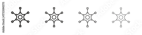 Algorithm icon collection. Line vector sign, symbol for web and mobile