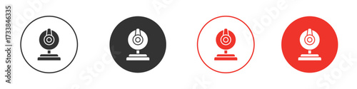 Webcam icon solid pictogram. Vector isolated illustration