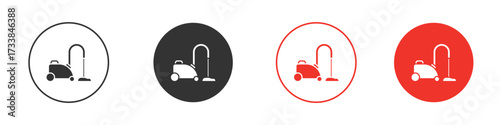 Vacuum cleaner icon solid pictogram. Vector isolated illustration