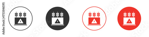 Transformer icon solid pictogram. Vector isolated illustration