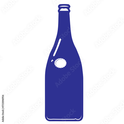 Red Beverage Bottle Silhouette