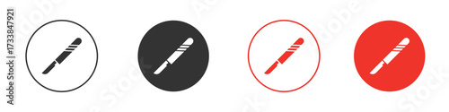 Scalpel icon solid pictogram. Vector isolated illustration
