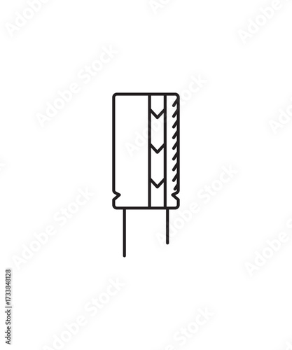 capacitor icon, vector best line icon.