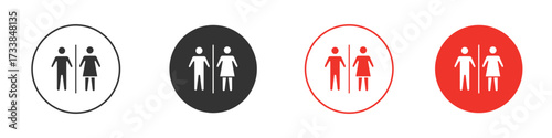 Restroom icon solid pictogram. Vector isolated illustration