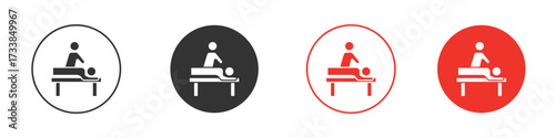 Massage icon solid pictogram. Vector isolated illustration