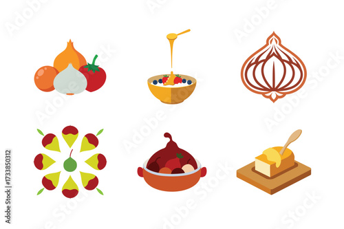 Vibrant assortment of fresh fruits vegetables and sweet treats