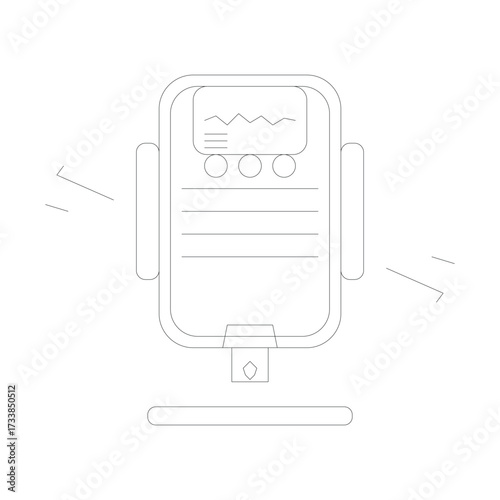 Glucometer Unique Vector – Blood Sugar Test and Diabetes Monitoring Medical Device Illustration
