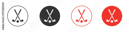 Golf club icon solid pictogram. Vector isolated illustration