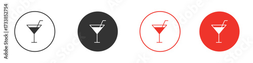 Citrus Martini glass icon solid pictogram. Vector isolated illustration