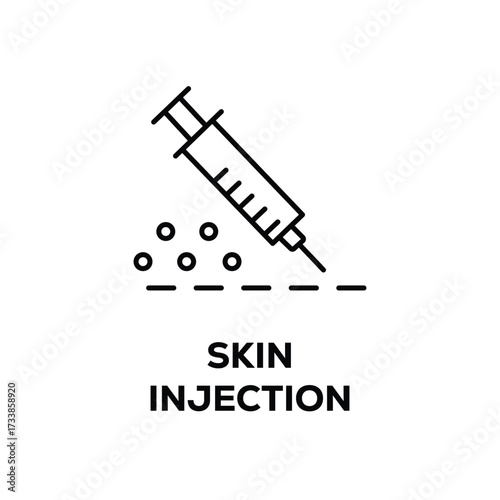 Vector art of skin injection icon