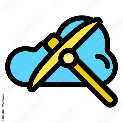 Cloud mining icon
