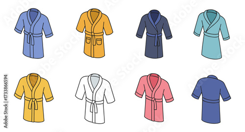 Colorful bathrobe collection: stylish and comfortable designs for all seasons