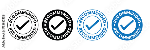 recommended badge for best choice badge. quality product label, sticker, stamp symbol. vector illustration 