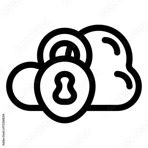 Cloud lock icon