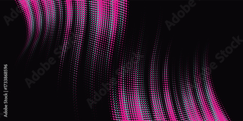 Car sticker wrap banner abstract sporty lines pink blue greenish grunge color combination brush storm thunder pattern racing motorsport, vector illustration.