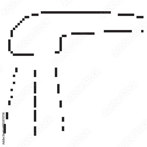 shower pixel icon, 8-bit. Isolated vector illustration.