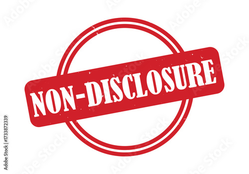 A red non disclosure agreement stamp with a circular border design