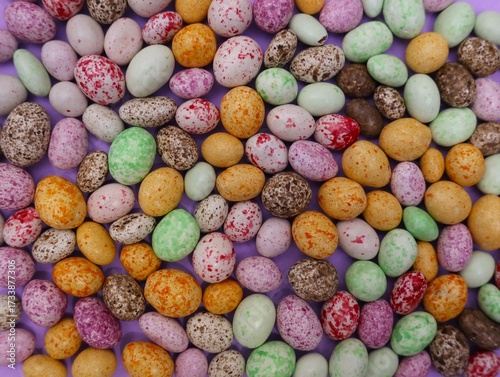 colorful chocolate easter eggs