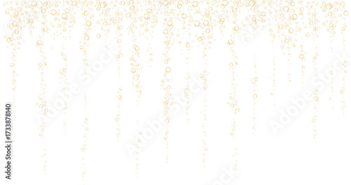 Underwater fizzing air bubbles., cold orange juice.