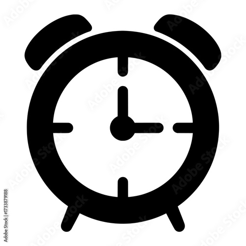 Flexible working hours are symbolized by a modern set of flat icons that feature an alarm clock