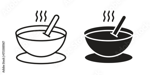 Soup icon. flat and stroke style Collection. simple symbol