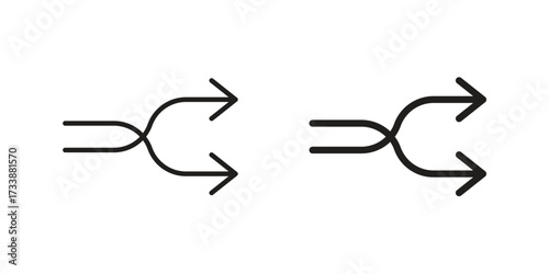 Shuffle icon. flat and stroke style Collection. simple symbol