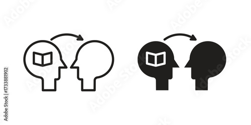 Share thoughts icon. flat and stroke style Collection. simple symbol