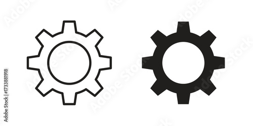 Settings icon. flat and stroke style Collection. simple symbol