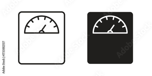 Scale icon. flat and stroke style Collection. simple symbol