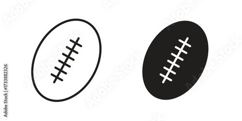 Rugby icon. flat and stroke style Collection. simple symbol