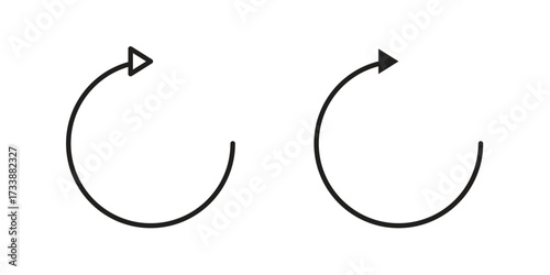 Rotate right icon. flat and stroke style Collection. simple symbol