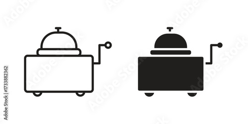 Room service icon. flat and stroke style Collection. simple symbol