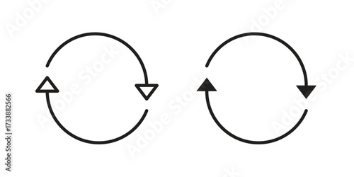 Refresh icon. flat and stroke style Collection. simple symbol